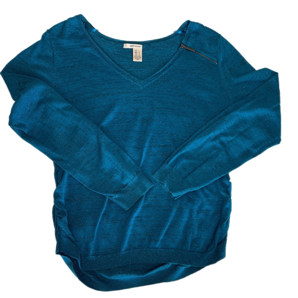 DKNY Jeans Shimmer Long Sleeve Top
